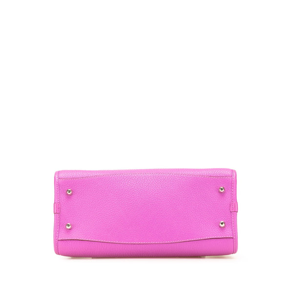 ロエベ アナグラム アラモ28 ショルダーバッグ ハンドバッグ 2WAY パープル レザー レディース LOEWE 【中古】