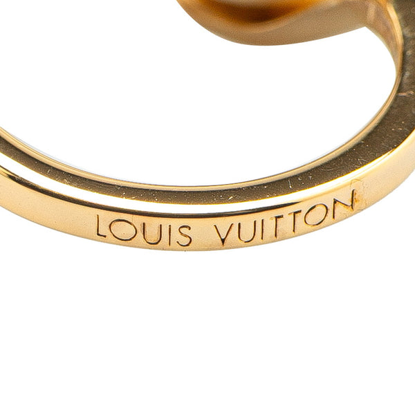 ルイ ヴィトン LV スピーディ パール リング 指輪 #M M68069 ゴールド メッキ フェイクパール レディース LOUIS VUITTON 【中古】