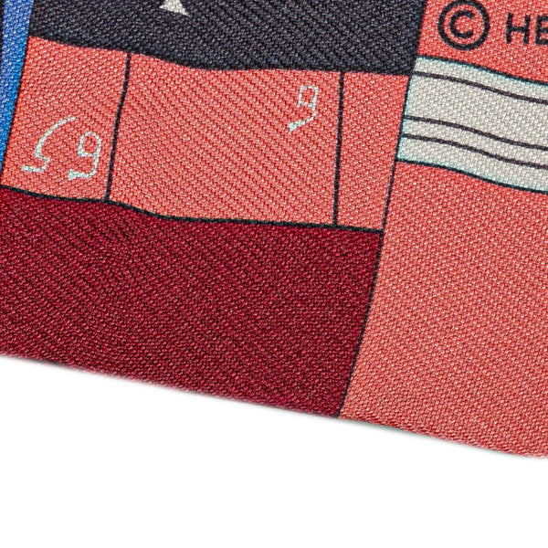 エルメス ツイリー Astrologie Nouvelle 新たなる占星術 スカーフ レッド マルチカラー シルク レディース HERMES 【中古】