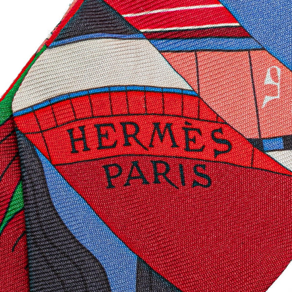 エルメス ツイリー Astrologie Nouvelle 新たなる占星術 スカーフ レッド マルチカラー シルク レディース HERMES 【中古】