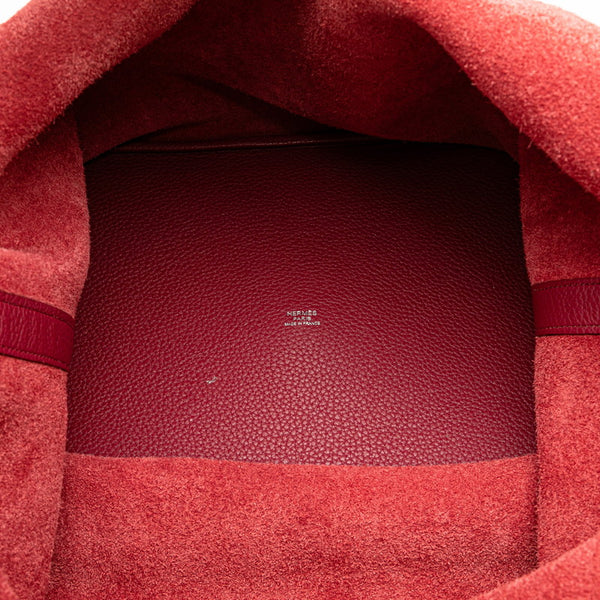 エルメス ピコタンロックTGM シルバー金具 ハンドバッグ ローズレッド トリヨンクレマンス レディース HERMES 【中古】