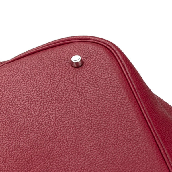 エルメス ピコタンロックTGM シルバー金具 ハンドバッグ ローズレッド トリヨンクレマンス レディース HERMES 【中古】