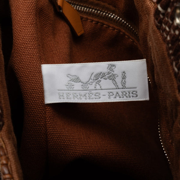 エルメス タムールPM ハンドバッグ バケットバッグ ブラウン セルロース レディース HERMES 【中古】