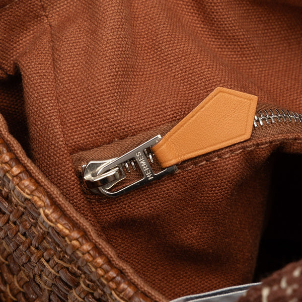 エルメス タムールPM ハンドバッグ バケットバッグ ブラウン セルロース レディース HERMES 【中古】