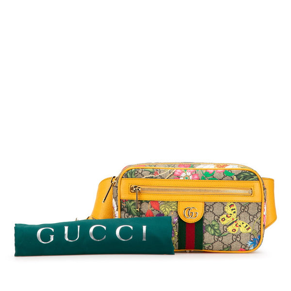 グッチ GGフローラ  オフィディア ウエストバッグ ボディバッグ 574796 ベージュ イエロー PVC レザー レディース GUCCI 【中古】