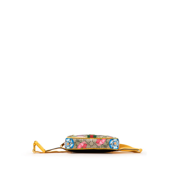 グッチ GGフローラ  オフィディア ウエストバッグ ボディバッグ 574796 ベージュ イエロー PVC レザー レディース GUCCI 【中古】