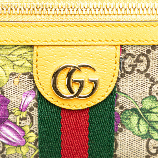 グッチ GGフローラ  オフィディア ウエストバッグ ボディバッグ 574796 ベージュ イエロー PVC レザー レディース GUCCI 【中古】