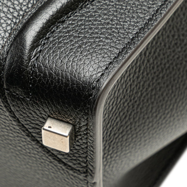 セリーヌ ラゲージ マイクロショッパー ハンドバッグ ブラック ドラムドカーフスキン レディース CELINE 【中古】