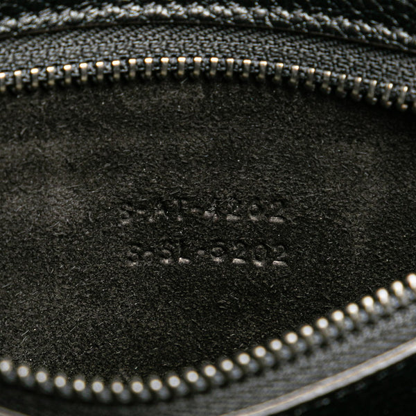 セリーヌ ラゲージ マイクロショッパー ハンドバッグ ブラック ドラムドカーフスキン レディース CELINE 【中古】