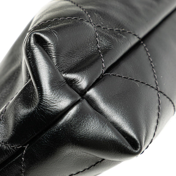 シャネル シャネル22 ミニ ハンドバッグ チェーンショルダーバッグ ブラック レザー レディース CHANEL 【中古】