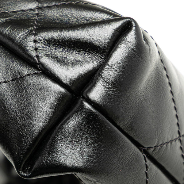 シャネル シャネル22 ミニ ハンドバッグ チェーンショルダーバッグ ブラック レザー レディース CHANEL 【中古】