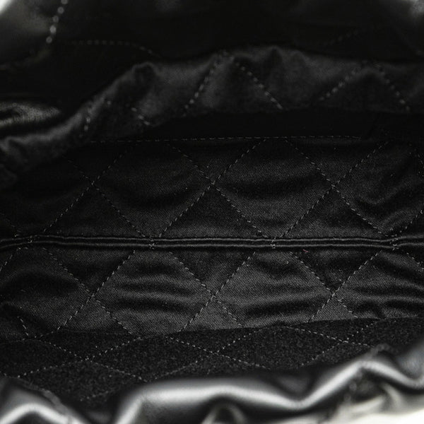 シャネル シャネル22 ミニ ハンドバッグ チェーンショルダーバッグ ブラック レザー レディース CHANEL 【中古】