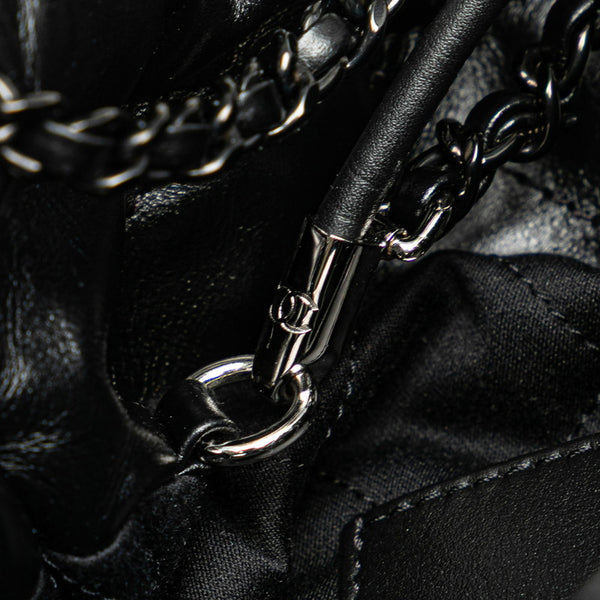 シャネル シャネル22 ミニ ハンドバッグ チェーンショルダーバッグ ブラック レザー レディース CHANEL 【中古】