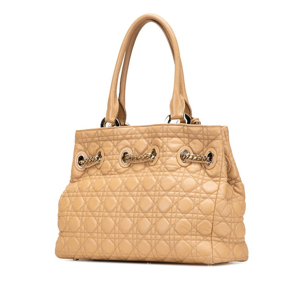 ディオール カナージュ レディディオール ハンドバッグ トートバッグ ブラウン ベージュ ラムスキン レディース Dior 【中古】