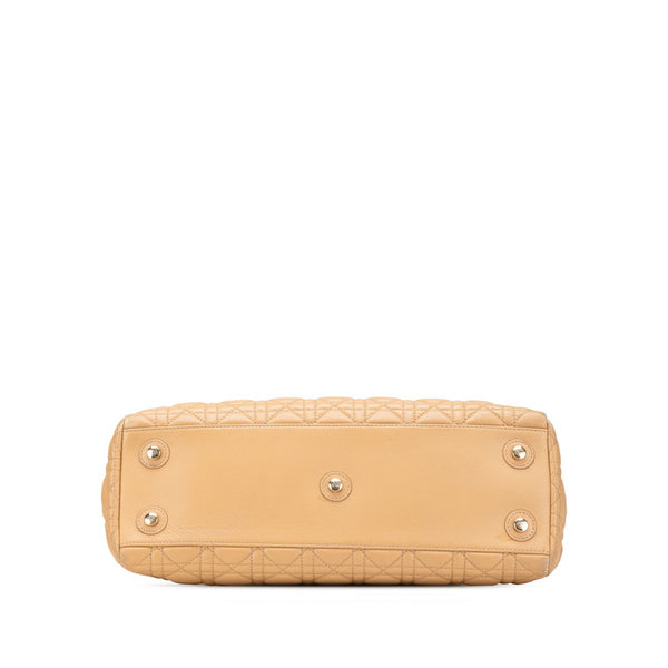 ディオール カナージュ レディディオール ハンドバッグ トートバッグ ブラウン ベージュ ラムスキン レディース Dior 【中古】