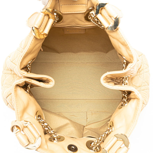 ディオール カナージュ レディディオール ハンドバッグ トートバッグ ブラウン ベージュ ラムスキン レディース Dior 【中古】