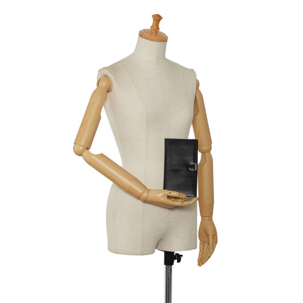 グッチ 長財布 035 ブラック シルバー レザー メンズ GUCCI 【中古】