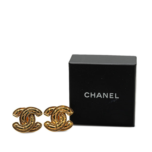 シャネル マトラッセ ココマーク イヤリング ゴールド メッキ レディース CHANEL 【中古】