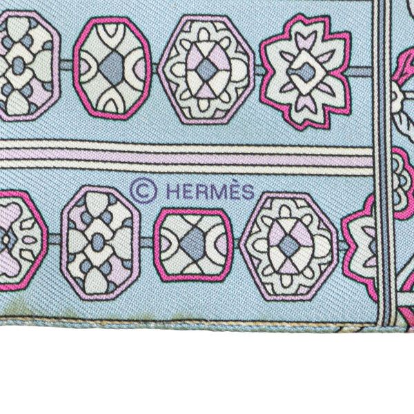 エルメス ツイリー Tapis Persans ペルシャ絨毯 スカーフ ブルー マルチカラー シルク レディース HERMES 【中古】