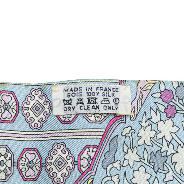 エルメス ツイリー Tapis Persans ペルシャ絨毯 スカーフ ブルー マルチカラー シルク レディース HERMES 【中古】