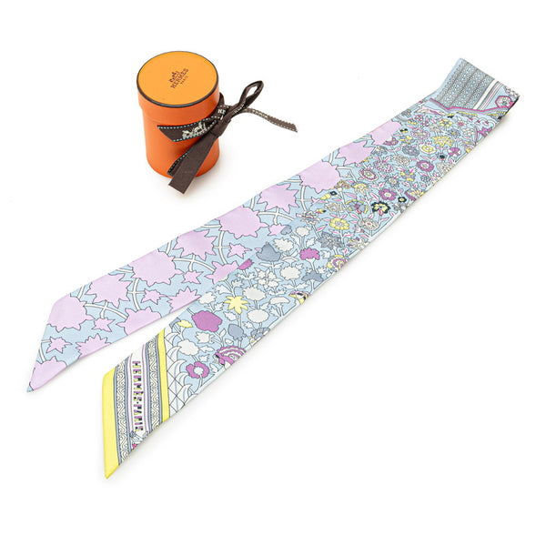 エルメス ツイリー Tapis Persans ペルシャ絨毯 スカーフ ブルー マルチカラー シルク レディース HERMES 【中古】