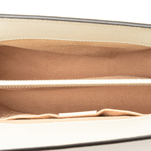 グッチ オフィディア シェリーライン フラワー チェーン 斜め掛け ショルダーバッグ 503877 ベージュ アイボリー マルチカラー PVC レザー レディース GUCCI 【中古】