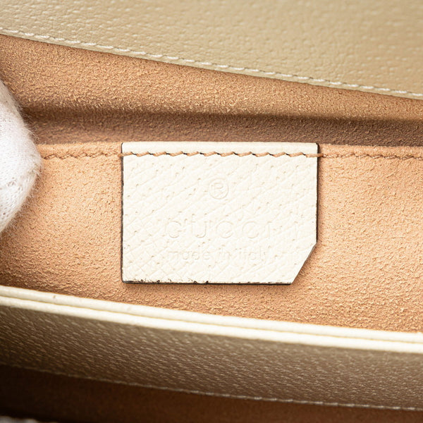 グッチ オフィディア シェリーライン フラワー チェーン 斜め掛け ショルダーバッグ 503877 ベージュ アイボリー マルチカラー PVC レザー レディース GUCCI 【中古】