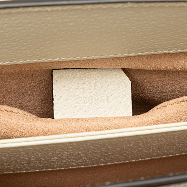 グッチ オフィディア シェリーライン フラワー チェーン 斜め掛け ショルダーバッグ 503877 ベージュ アイボリー マルチカラー PVC レザー レディース GUCCI 【中古】