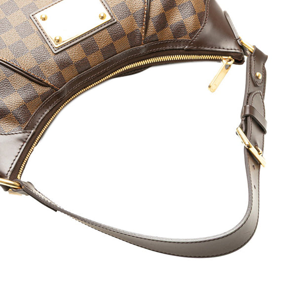 ルイ ヴィトン ダミエ テムズGM ショルダーバッグ N48181 ブラウン PVC レザー レディース LOUIS VUITTON 【中古】