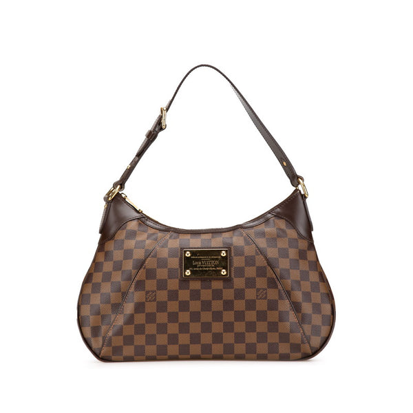 ルイ ヴィトン ダミエ テムズGM ショルダーバッグ N48181 ブラウン PVC レザー レディース LOUIS VUITTON 【中古】