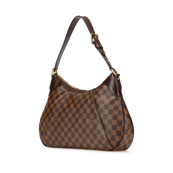 ルイ ヴィトン ダミエ テムズGM ショルダーバッグ N48181 ブラウン PVC レザー レディース LOUIS VUITTON 【中古】