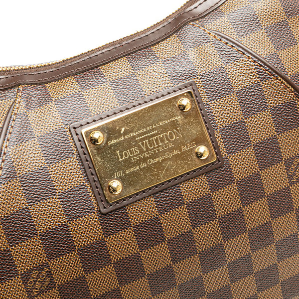 ルイ ヴィトン ダミエ テムズGM ショルダーバッグ N48181 ブラウン PVC レザー レディース LOUIS VUITTON 【中古】