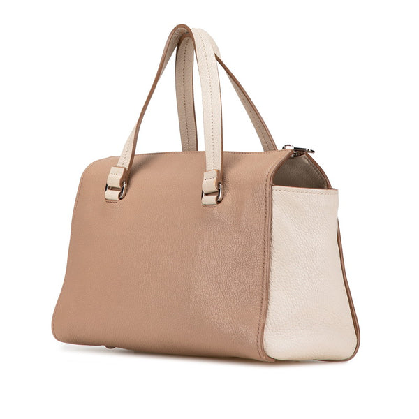 ミュウミュウ マドラス ハンドバッグ ショルダーバッグ 2WAY 5BB006 ベージュ レザー レディース MIUMIU 【中古】