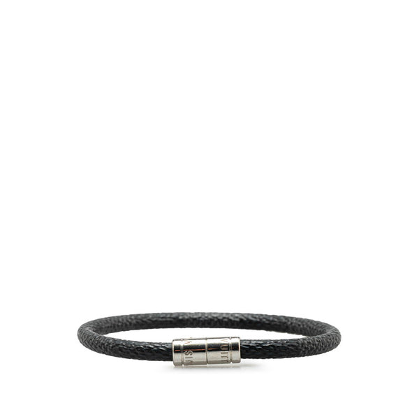 ルイ ヴィトン ダミエ グラフィット ブラスレ キープイット ブレスレット M6609E ブラック シルバー PVC メタル メンズ LOUIS VUITTON 【中古】