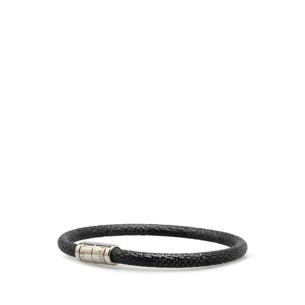 ルイ ヴィトン ダミエ グラフィット ブラスレ キープイット ブレスレット M6609E ブラック シルバー PVC メタル メンズ LOUIS VUITTON 【中古】