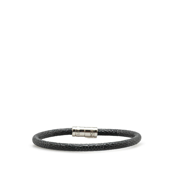 ルイ ヴィトン ダミエ グラフィット ブラスレ キープイット ブレスレット M6609E ブラック シルバー PVC メタル メンズ LOUIS VUITTON 【中古】