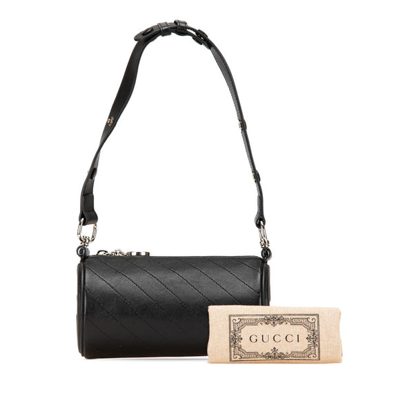 グッチ ブロンディ インターロッキングG ショルダーバッグ 760170 ブラック レザー レディース GUCCI 【中古】