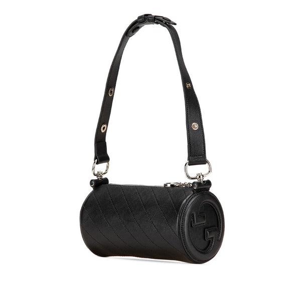 グッチ ブロンディ インターロッキングG ショルダーバッグ 760170 ブラック レザー レディース GUCCI 【中古】