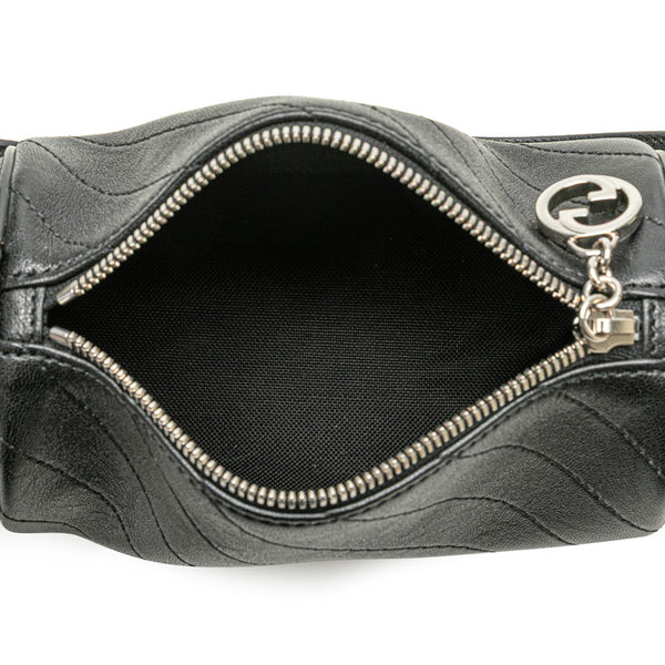 グッチ ブロンディ インターロッキングG ショルダーバッグ 760170 ブラック レザー レディース GUCCI 【中古】