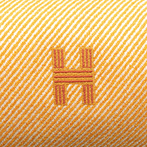 エルメス ブリッドアブラックPM ハンドバッグ オレンジ ブラウン ウール コットン レディース HERMES 【中古】