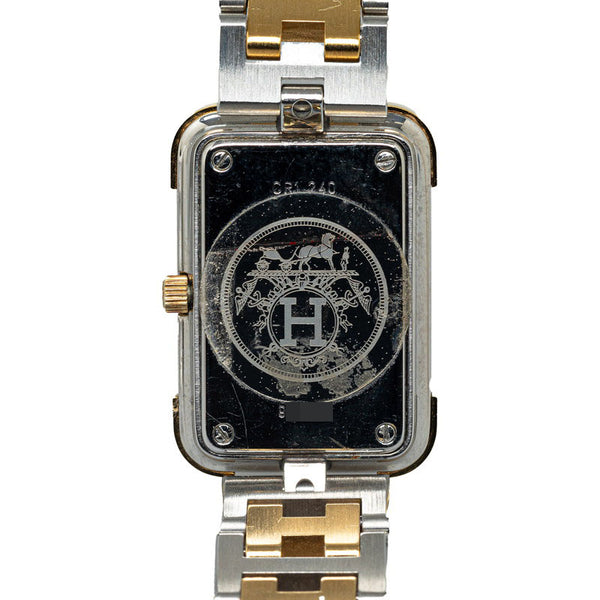 エルメス クロアジュール 腕時計 CR1.240 クオーツ ホワイト文字盤 ステンレススチール レディース HERMES 【中古】