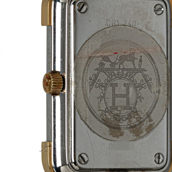 エルメス クロアジュール 腕時計 CR1.240 クオーツ ホワイト文字盤 ステンレススチール レディース HERMES 【中古】