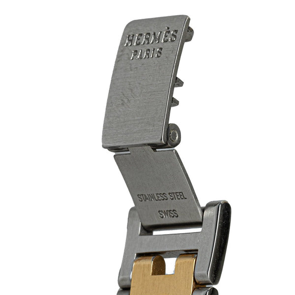 エルメス クロアジュール 腕時計 CR1.240 クオーツ ホワイト文字盤 ステンレススチール レディース HERMES 【中古】