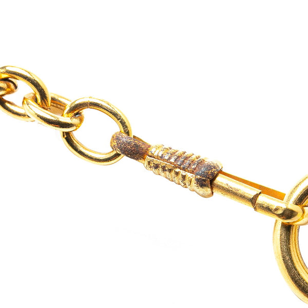 シャネル ライオン サン 太陽 モチーフ チェーン ネックレス ゴールド メッキ レディース CHANEL 【中古】