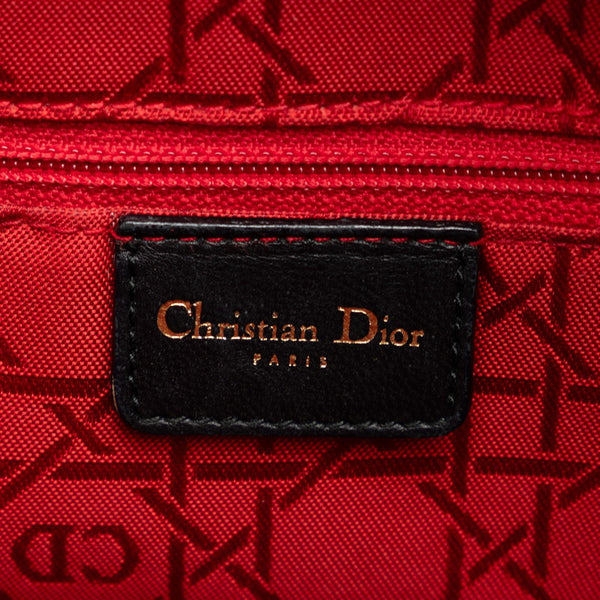 ディオール カナージュ レディディオール ハンドバッグ ショルダーバッグ 2WAY ブラック ゴールド レザー レディース Dior 【中古】