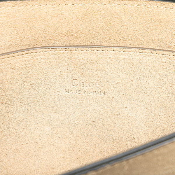 クロエ フェイ スモール 斜め掛け ショルダーバッグ ライトブルー スウェード レザー レディース Chloe 【中古】