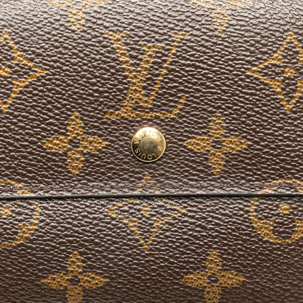 ルイ ヴィトン モノグラム ポルトフォイユ エリーズ 二つ折り財布 M61654 ブラウン PVC レザー レディース LOUIS VUITTON 【中古】