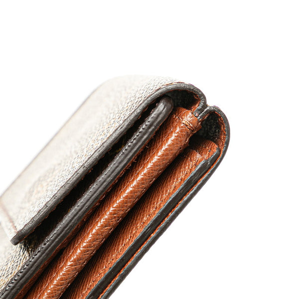 ルイ ヴィトン モノグラム ポルトフォイユ エリーズ 二つ折り財布 M61654 ブラウン PVC レザー レディース LOUIS VUITTON 【中古】