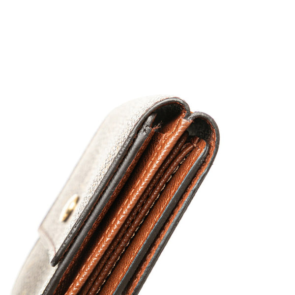 ルイ ヴィトン モノグラム ポルトフォイユ エリーズ 二つ折り財布 M61654 ブラウン PVC レザー レディース LOUIS VUITTON 【中古】