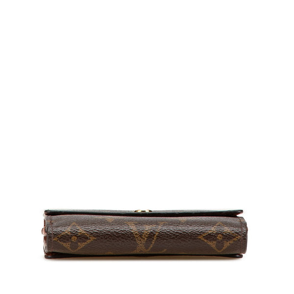 ルイ ヴィトン モノグラム ポルトフォイユ エリーズ 二つ折り財布 M61654 ブラウン PVC レザー レディース LOUIS VUITTON 【中古】
